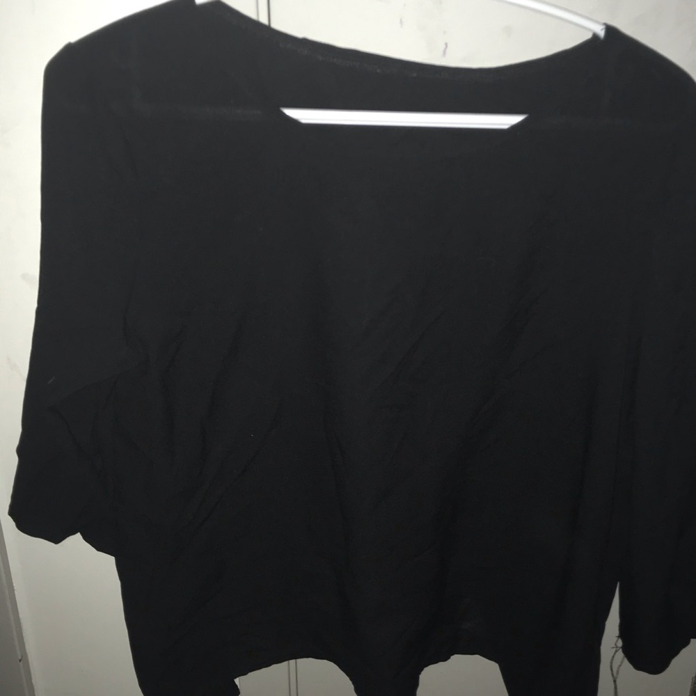 Black sheer blouse